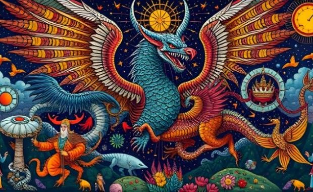 Sapphire Thrones Across Emerald Horizons | Celestial Power in Lao Folklore